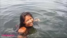 Play 13-year-old girl sucks cock and fucks on a boat