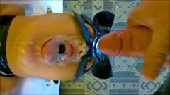 Afspelen Vuile keelneuk en spermashot met kinky slaaf