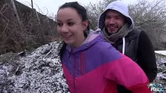 Play Busty Brunette Teen Fakes It with Fake Agent for Promises - Public Hardcore Encounter