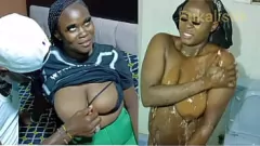 Redare Țâțe mari, prunc călărește cocoș uriaș în doggystyle intens