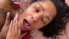 Play Stepdad Gets Toxic With Ebony MILF in New Year Threesome